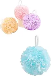 Bath-Sponge Lace-Mesh-Set Body Loofa Puff - Exfoliate, Cleanse Skin with Luxurious Bathing Accessories (Style 1, One size)