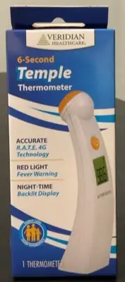 Thermometer Mini Temple Touch Sensor 6 Second, Veridian- New In Box
