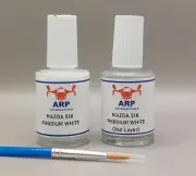 For MAZDA Paint Code 51K RHODIUM WHITE (2 Layer) Touch up Paint +Fine Brush :