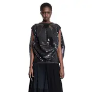 [JUNYA WATANABE] Sequin Draped Top Black