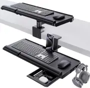 Tilt&Height Adjustable Keyboard Tray under Desk&Above Desk - Ergonomic Sit Stan