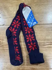 Vintage Nordic Ski Socks Norwegian Knit Worsted Wool Knee Thigh High Men's