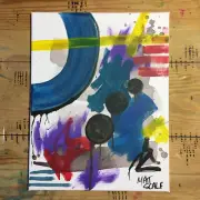 Matt Scalf 11x14 CANVAS Abstract Contemporary Graffiti Modern Home Decor Signed