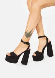 [Lemon Drop by Privileged] Black Ruduki Platform Heels
