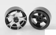 RC4WD Raceline Gunner 1.7" Beadlock Wheels Z-W0211 Silver 5 Spoke inc Hub HEX