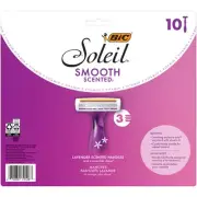 BIC Soleil Smooth Scent Women's Razor, 3 Blades, 10 Count