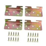 Bed Accessories Wood Bed Rail Bracket 4 PCS Bed Rail Hooks Plates Beds Frame