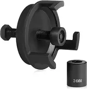 ORION MOTOR TECH Harmonic Balancer Puller for Engine Balancer Removal Replacement, LS Crank Pulley Puller Compatible with GM Chrysler Jeep Dodge, Harmonic Damper Puller with 24MM Socket