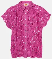 [Farm Rio] Farm Rio Cotton lace shirt AU 16 pink