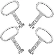 HOMOBABE 4pcs Metal Radiator Valve Keys Exhaust Valve Wrench Tools for Gas Key Radiator Bleeder Essential for Home Heating System Maintenance