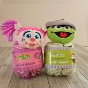 Oscar The Grouch & Abby Cadabby Sesame Street One Hat Wonder Knit or Crochet Do