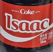 Share a Coke with Isaac 2025 Personalized Gift Coca Cola Bottle 20oz