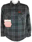 Dixxon Flannel Ready Gunner Women's Shirt Lng Sleeve Plaid Snap Front Size M NWT