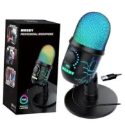 Gaming Microphone, USB Computer Microphone for PC, Mac, PS4/5, Condenser
