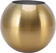 Round Vase,Bubble Bowl Vase,Fish Bowl Vase,Nordic Style Modern Stainless Steel Small Flower Vase Ornament,Living Room Office Table Decoration (Ancient Gold)