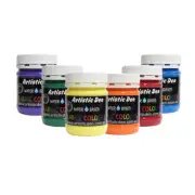 6 x 250ml Fabric Paints Mardi Gras Colors