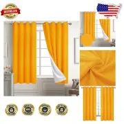 100% Blackout Elegant Linen Curtains - 52x72 Inches for Bedrooms & Living Rooms