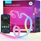 RGBIC Neon Lights, LED Smart Neon Rope Light 2 Works with Matter, Alexa, Google