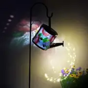 Solar Outdoor Landscape Lights-Waterproof 3D Hummingbird Watering Can Stake L...