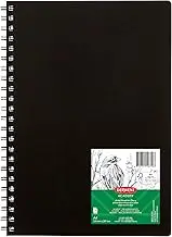 DERWENT ACADEMY VISUAL ART DIARY, PORTRAIT 120 PAGES BLACK A4