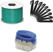 [G greengrass tools] Lawn Robot Mowing Area Extension Set Cable Hook Connector Boundary Wire Pegs Clamps Compatible with Yard-Force Husqvarna Automower Gardena Worx, Set: 250 m + 200 H + 10 V