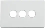 4C | Classic 3 Gang Switch Grid and Cover Plate - White