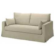 HYLTARP 2-seat sofa-bed, Hemmesta light beige