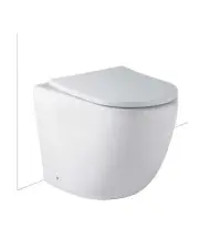 New Seima Floor Mount Toilet Suite Pan + Nib Wall InWall C201 Thin Cistern White