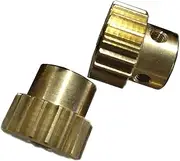 Motor Gear, Motor Brass Pinion Gear Motor Gear, Brass Pinion Gear,0.8M 18/20 Teeth Hole 6mm Stepped Spur Gear M3 Brass Pinions G-S (Hole Diameter : 6mm, Number of Teeth : 18 Teeth) (Color : 20 Teeth