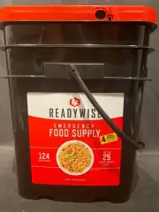 ReadyWise Emergency Food Supply Bucket Freeze Dried 124 Servings MRE Armageddon