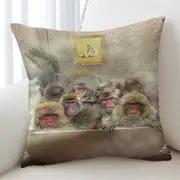 Cool and Funny Art Monkeys Bath Cushion Cover