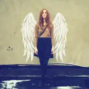 Angel Wings Stencil, Closed, Large Wall Painting stencil, Interior Exterior use