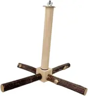 yuksok Parrot Perch Bird Training Stand Rotatable Climbing Rest Station Pole Interactive Toy for Parakeets Macaws Cockatiels Budgies