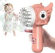Automatic Bubble Machine - Automatic Angel Rabbit Bubble Maker with 23 Holes,Portable Outdoor Toy with Solution, Backyard Entertainment