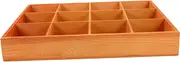 Totority Desktop Wooden Divider Box Multi Planter Tray for Succulents Items Storage Rustic Home Compartment Organizer Fits Flower Pots and Decor