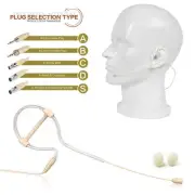 Professional Grade Beige Headworn Microphone Perfect for Houses of Worship