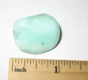RARE! 1" TUMBLED POLISHED NATURAL GREEN OPAL CRYSTAL STONE BULGARIA ~ 11.8g *6