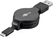Goobay Retractable USB-C Charging and Sync Cable, 1 Meter