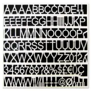 MasterVision� White Plastic Set of Letters, Numbers & Symbols, Uppercase, 1"