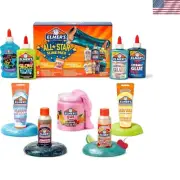 Elmer’s All-Star Slime Kit - Includes 9 Colorful Glues & Activators, Non-Toxic