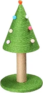 25inch Tree Scratching Post, Cat Scratcher with Natural Covered Frame & Colorful Little Balls for Indoor Cats