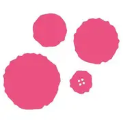 Craft Concepts Nested Florals Die Tattered Buttons 4pc