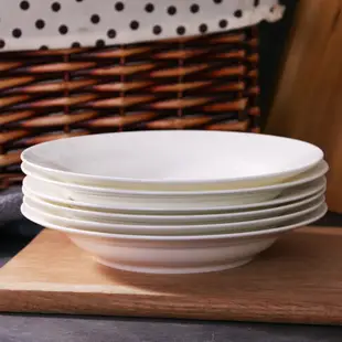 景德鎮盤子菜盤家用套裝組合創意白色中式純白深盤湯盤陶瓷碟子