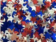 Patriotic Red, Blue and Silver Party Star Confetti 0.5oz – 2 Bags