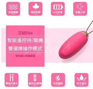 美國SVAKOM Elva 靜音防水 無線遙控 充電跳蛋