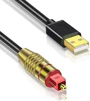NCGGY USB A to TOSLINK Optical Audio Adapter,Unidirectional USB Type A to SPDIF Digital Converter Compatible with Windows Mac PS5/PS4 Laptop,NOT for TV Or Other Devices