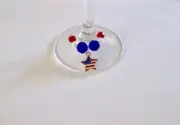 WINE GLASS CHARMS SET 2 FLAG DRINK MARKERS BARWARE,POLITICAL,DEM,REP, FAVOR