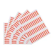 Rectangle Arrow Shape Stickers Labels Color Coded 2.17"x0.47" Red Clear 21Pcs