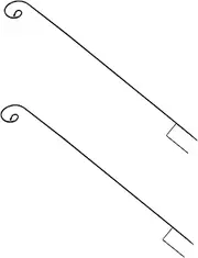 Outanaya 2pcs Garden Hooks Outdoor Iron Rod Ground Stakes for Garden Lantern Hanger Black Weatherproof Courtyard Ground Stakes