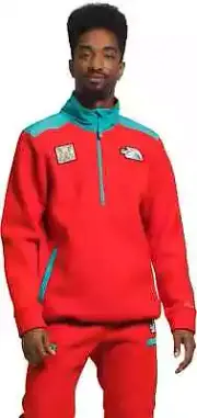 The North Face Alpine Polartec 200 NF0A7UJ8OW7 Sweatshirt Men Red 1/4 Zip SGN939